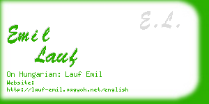 emil lauf business card